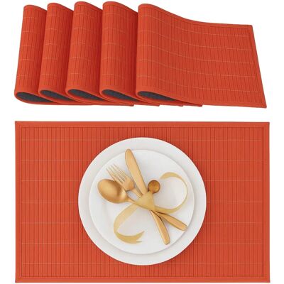 RELAXDAYS Bambus Tischteller Set - Rutschfest, Leicht zu Reinigen - 30x45cm RELAXDAYS Bambus Tischteller Set - Rutschfest, Leicht zu Reinigen - 30x45cm