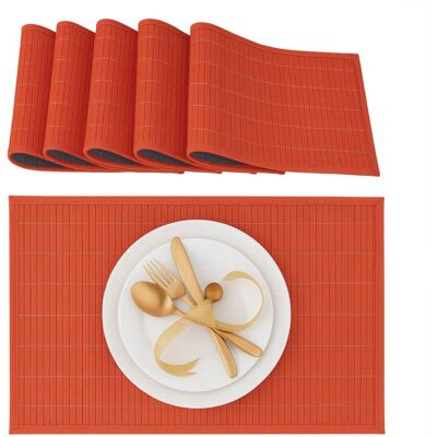 RELAXDAYS Bambus-Tischsets 24 Stück - 30x45cm - Rot RELAXDAYS Bambus-Tischsets 24 Stück - 30x45cm - Rot