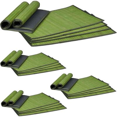 RELAXDAYS - Bambus Tischsets - 24 Stück - All-in-One Geschirrset RELAXDAYS - Bambus Tischsets - 24 Stück - All-in-One Geschirrset