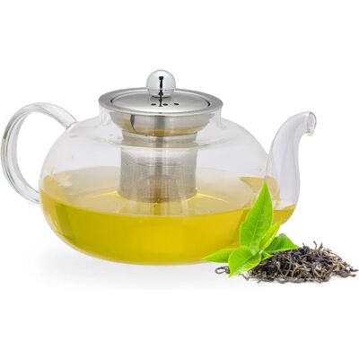Tetra in Vetro di Borosilicato Trasparente Argento con Infusore - 1L Tetra in Vetro di Borosilicato Trasparente Argento con Infusore - 1L