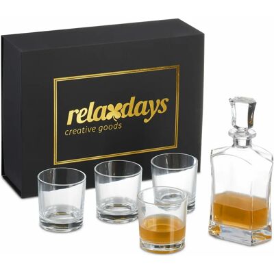 Relaxdays Set Whisky 700ml - Decanter e 4 Bicchieri Relaxdays Set Whisky 700ml - Decanter e 4 Bicchieri