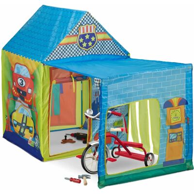 Relaxdays Tente de Jeu - Grande maison pour enfants avec garage - Publicité Relaxdays Tente de Jeu - Grande maison pour enfants avec garage - Publicité