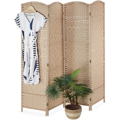 Divisor de ambientes Relaxdays - Madera de pino, bambú, 180x180 cm Divisor de ambientes Relaxdays - Madera de pino, bambú, 180x180 cm