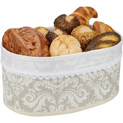 Relaxdays Cestino per Pane in Bambù - Design Floreale - 16x34x23.5cm Relaxdays Cestino per Pane in Bambù - Design Floreale - 16x34x23.5cm