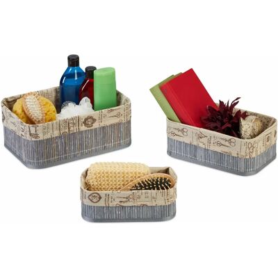 Relaxdays Bambus Aufbewahrungsset - Vintage Organizer Relaxdays Bambus Aufbewahrungsset - Vintage Organizer