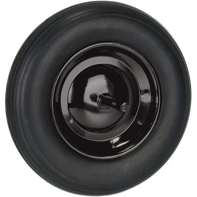 RELAXDAYS - Roda 3.50-8 - Pneumático de Borracha Sólida - Eixo Fixo - Capacidade 100kg - Preto RELAXDAYS - Roda 3.50-8 - Pneumático de Borracha Sólida - Eixo Fixo - Capacidade 100kg - Preto