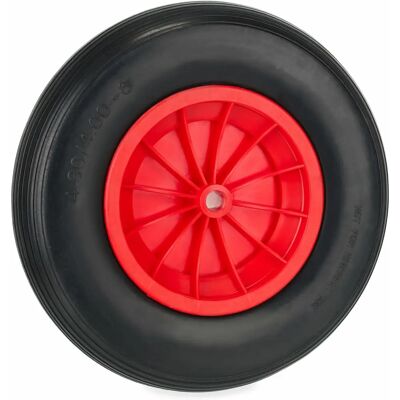 Relaxdays Ruota Carriola 4.80/4.00-8, Gomma Piena Antipanne con Cerchione in Plastica - Gartenwagenrad Relaxdays Ruota Carriola 4.80/4.00-8, Gomma Piena Antipanne con Cerchione in Plastica - Gartenwagenrad