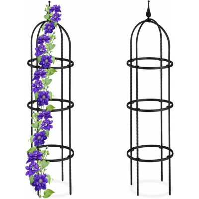 Set de Soportes para Plantas Relaxdays - 100cm, Negro Set de Soportes para Plantas Relaxdays - 100cm, Negro