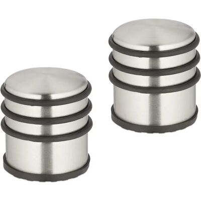 Frenos de puerta de acero inoxidable Relaxdays - Pesados, Antideslizantes, Set de 2 Frenos de puerta de acero inoxidable Relaxdays - Pesados, Antideslizantes, Set de 2