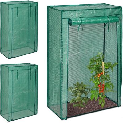 Relaxdays 3 en 1 Invernadero Tomates Huerto Mini Balcón Acero Plástico Verde Relaxdays 3 en 1 Invernadero Tomates Huerto Mini Balcón Acero Plástico Verde
