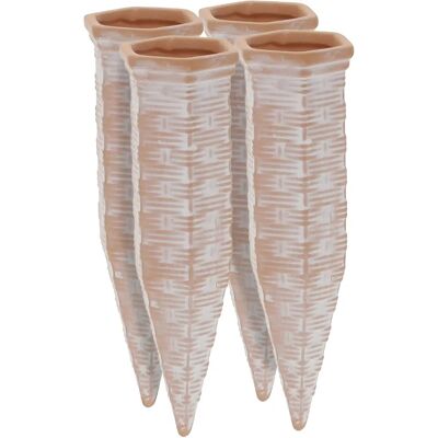 Relaxdays Plant Watering Cones - Set of 4 Ceramic Automatic Watering Tips Relaxdays Plant Watering Cones - Set of 4 Ceramic Automatic Watering Tips