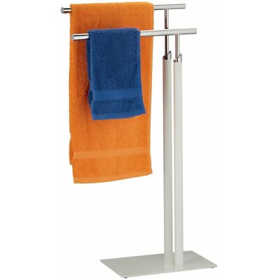 Relaxdays 10042905 towel holder - bathroom steel stand with 2 bars Relaxdays 10042905 towel holder - bathroom steel stand with 2 bars