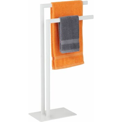 Relaxdays Steel Towel Holder - 81x48x20cm - White Relaxdays Steel Towel Holder - 81x48x20cm - White