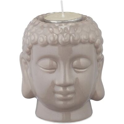 Portacandela Budda Relaxdays - Ceramica, Grigio - 9,5x8x8 cm - Casa e Bagno Portacandela Budda Relaxdays - Ceramica, Grigio - 9,5x8x8 cm - Casa e Bagno