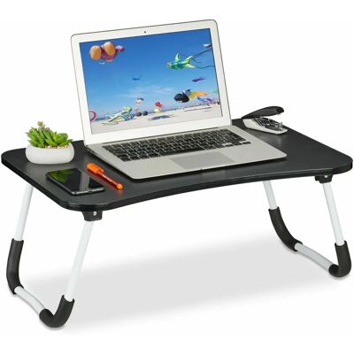 Relaxdays Laptop Tisch - Klappbar, Schwarz, 26x63x40cm Relaxdays Laptop Tisch - Klappbar, Schwarz, 26x63x40cm