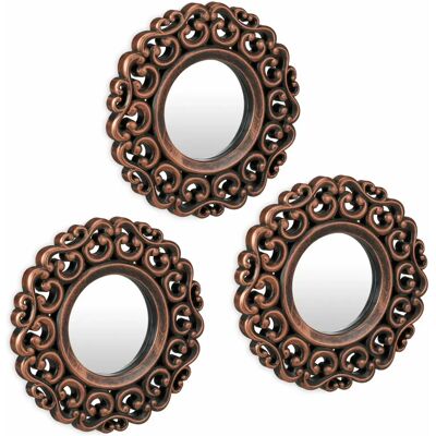 Relaxdays Wandspiegel Set - Barock Design, 25cm Relaxdays Wandspiegel Set - Barock Design, 25cm