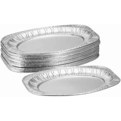 Relaxdays 10043366 Oval Aluminium Serving Plate 25 pcs Relaxdays 10043366 Oval Aluminium Serving Plate 25 pcs