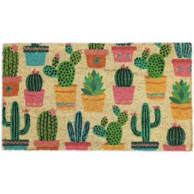 Relaxdays Felpudo de Fibra de Coco - Diseño Cactus - 75x42cm - Alfombra Interior y Exterior Relaxdays Felpudo de Fibra de Coco - Diseño Cactus - 75x42cm - Alfombra Interior y Exterior