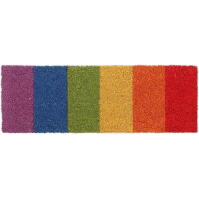 Relaxdays Zerbino Coco Arcobaleno 75x25cm Interno Esterno Relaxdays Zerbino Coco Arcobaleno 75x25cm Interno Esterno
