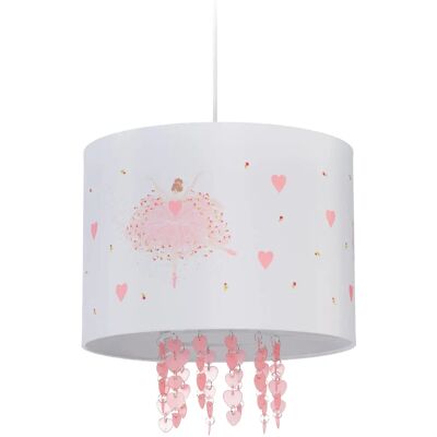 Relaxdays Pink White Ballerina Pendant Lamp - Child's Room Light Relaxdays Pink White Ballerina Pendant Lamp - Child's Room Light