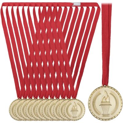 Relaxdays 12x Medaille - Kostüm Accessoire - Gold Relaxdays 12x Medaille - Kostüm Accessoire - Gold