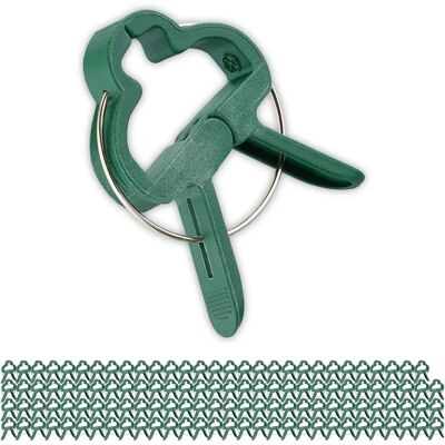 Relaxdays Clip per Piante - Supporto per Piante Rampicanti - Verde Relaxdays Clip per Piante - Supporto per Piante Rampicanti - Verde