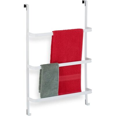 Relaxdays White Door Towel Rack - Bathroom Accessory Relaxdays White Door Towel Rack - Bathroom Accessory