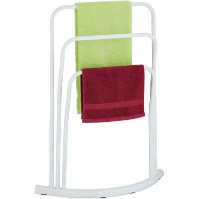 Relaxdays Steel White Curved 3-Bar Towel Rack - Bathroom & Bedroom Relaxdays Steel White Curved 3-Bar Towel Rack - Bathroom & Bedroom