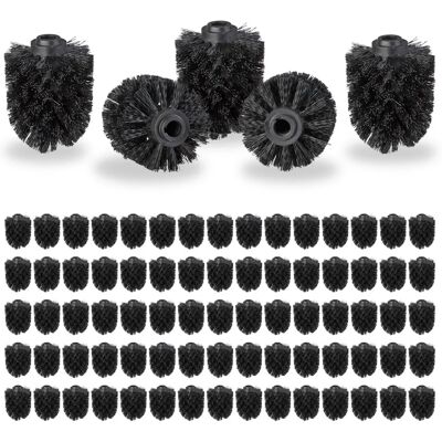 Relaxdays Bathroom Toilet Brush Replacement Heads - 80 pcs, Black Relaxdays Bathroom Toilet Brush Replacement Heads - 80 pcs, Black