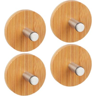 Relaxdays - 12 ganchos adhesivos - Natural - Baño y Cocina Relaxdays - 12 ganchos adhesivos - Natural - Baño y Cocina