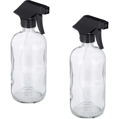 Relaxdays 8 Glas-Sprühflaschen - 500ml - Verstellbare Düse Relaxdays 8 Glas-Sprühflaschen - 500ml - Verstellbare Düse