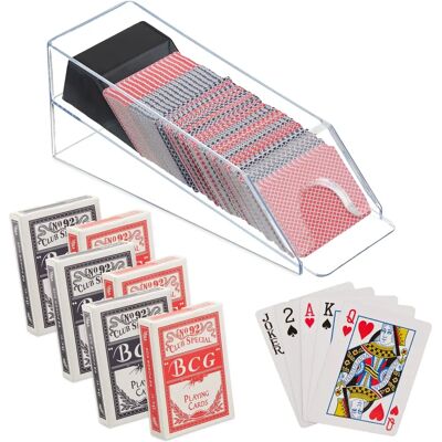 Repartidor de cartas Relaxdays para 6 barajas - Estilo casino Repartidor de cartas Relaxdays para 6 barajas - Estilo casino