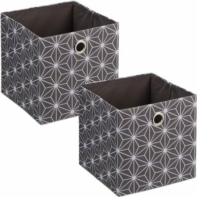 Relaxdays 2-pack hopfällbara tygförvaringslådor - Set 2 Relaxdays 2-pack hopfällbara tygförvaringslådor - Set 2