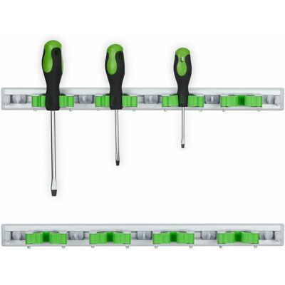 Relaxdays Tool Rack - Adjustable Wall-Mounted Storage with 7 Hooks Relaxdays Tool Rack - Adjustable Wall-Mounted Storage with 7 Hooks