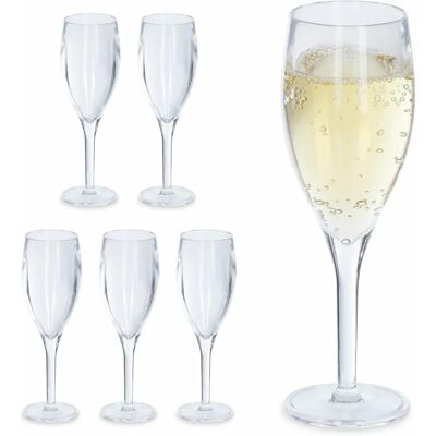 Relaxdays Plastik Sektgläser Set 6 - Bruchfest, BPA-Frei Relaxdays Plastik Sektgläser Set 6 - Bruchfest, BPA-Frei