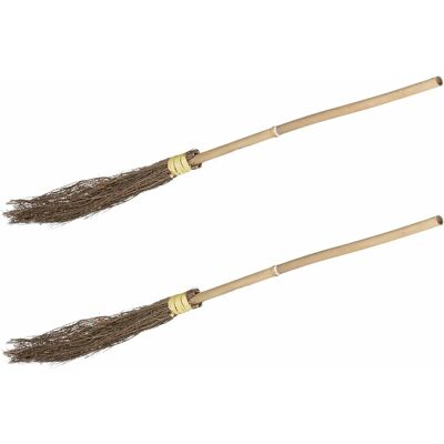 Relaxdays Modello 10044306 Set scope da strega Naturale - Accessorio per costume Relaxdays Modello 10044306 Set scope da strega Naturale - Accessorio per costume
