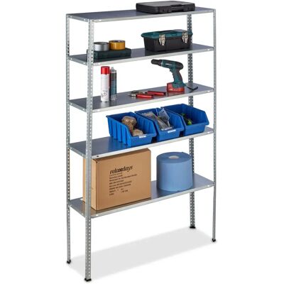 Relaxdays Stahlregale - 185x100x30cm, 5 Ablagen, 250kg, 2 Stück. Relaxdays Stahlregale - 185x100x30cm, 5 Ablagen, 250kg, 2 Stück.