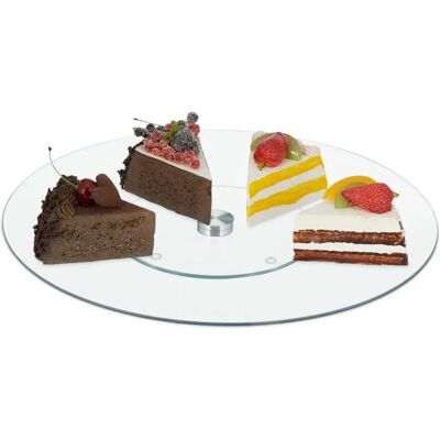 Relaxdays 10044548 rotierender Servierteller - Kuchen, Transparent Relaxdays 10044548 rotierender Servierteller - Kuchen, Transparent