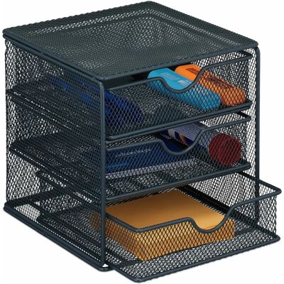 Relaxdays Metall kontorsorganisator med 3 lådor Relaxdays Metall kontorsorganisator med 3 lådor