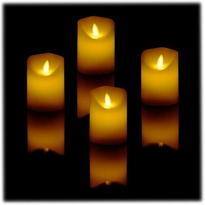 Relaxdays 10044635 dekorativ belysning - Set med 4 LED-lyktor med timer Relaxdays 10044635 dekorativ belysning - Set med 4 LED-lyktor med timer