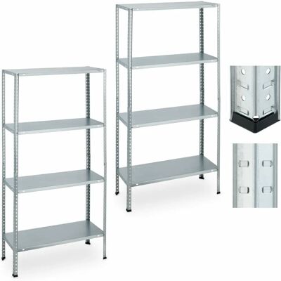Relaxdays Stålhyllor Set - 147,5x75,5x30,5 cm - Garageförvaring Relaxdays Stålhyllor Set - 147,5x75,5x30,5 cm - Garageförvaring