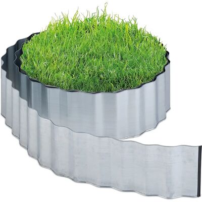 Relaxdays Garden Border - Galvanized Flexible Garden Edging 16cm x 6m Relaxdays Garden Border - Galvanized Flexible Garden Edging 16cm x 6m
