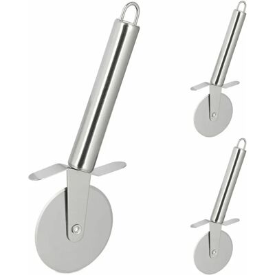 Relaxdays Relaxdays Pizzaschneider Set aus 3 Edelstahlklingen - Pizza, Quiche, Torten Schneidwerkzeug - Silber Relaxdays Relaxdays Pizzaschneider Set aus 3 Edelstahlklingen - Pizza, Quiche, Torten Schneidwerkzeug - Silber