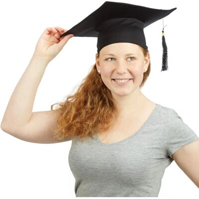 RELAXDAYS - Graduation cap - Black - Polyester - Graduation cap RELAXDAYS - Graduation cap - Black - Polyester - Graduation cap