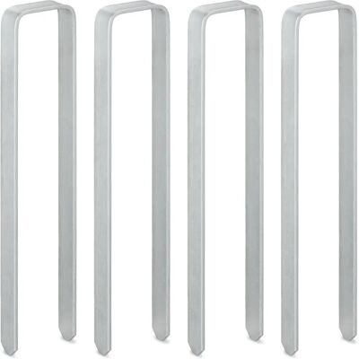 Relaxdays Estacas de Jardín Zincadas - Anclajes en U para Plantas - 30x6x2.5cm Relaxdays Estacas de Jardín Zincadas - Anclajes en U para Plantas - 30x6x2.5cm