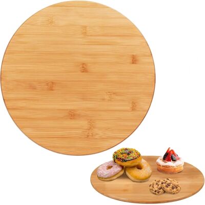 Relaxdays Bamboo Lazy Susan 40cm Brown - Serving Plate / Lazy Susan Relaxdays Bamboo Lazy Susan 40cm Brown - Serving Plate / Lazy Susan