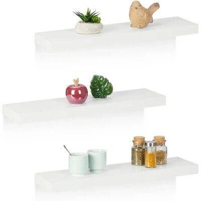 Relaxdays Wandregale Set 3 - Modern Weiße MDF Regale Relaxdays Wandregale Set 3 - Modern Weiße MDF Regale