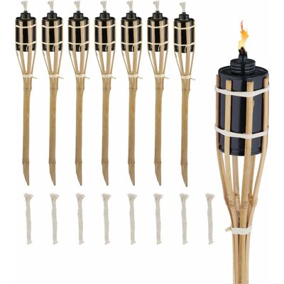Relaxdays 10044852 trädgårdsfackla - Bambu, 50 cm Relaxdays 10044852 trädgårdsfackla - Bambu, 50 cm