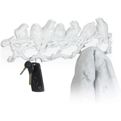 Relaxdays Perchero de Pared - Diseño de Pájaros, Hierro Fundido, 6 Ganchos Relaxdays Perchero de Pared - Diseño de Pájaros, Hierro Fundido, 6 Ganchos