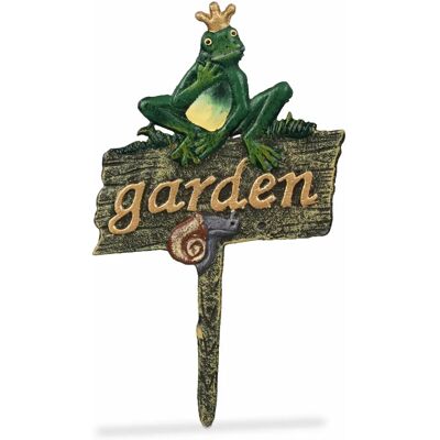 Relaxdays Garden Frog and Snail Sign - Weatherproof Iron Decor Relaxdays Garden Frog and Snail Sign - Weatherproof Iron Decor